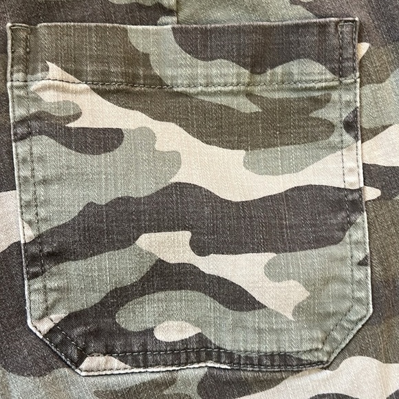 J. Crew Vintage Straight Cargo Camo Pants High Rise Cropped Cotton Stretch 28x26 - Picture 10 of 14